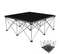 Plateforme de Scène Plateforme de Scène Portable de 1 m/ 1,22 m pour Événements Musicaux, Podiums Modulaires pour Chorales, Podium Pliable pour Percussions de Mariage(60cm(24"),4x 4' (122x122cm))