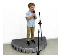 Plateforme de Scène Plateforme de Scène Portable pour Concert D'enfants, Estrade Semi-circulaire de Petite Taille avec Jupe de Scène, Plateforme de Discours/banc pour Batterie(100x50cm(39x19.6in))
