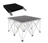 Plateforme de scène pliable et portable, système de scène modulaire connectable avec jupes pour événements scolaires, concerts et restaurants, hauteur 40 cm, installation facile