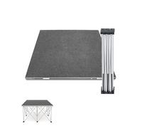 Plateforme de scène pliable portable avec rehausseur, système modulaire connectable pour événements, auditorium scolaire, 121,9 x 121,9 cm, hauteur 20,1 cm