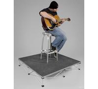 Plateforme de scène Pliable Portable pour Mariages et événements - Élévateur modulaire 3,3 x 3,3 et 4 x 4 avec Cadre en Aluminium pour Spectacles de Danse et de Groupe (122 x 122 cm/48 x 48,