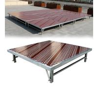 Plateforme de scène portable et pliable, capacité de 500 kg, pieds pliables, conception modulaire pour concerts, DJ, fêtes et événements(100x128x30cm/39.4x50.4x11.8in)
