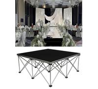 Plateforme de scène Portable for Batterie (39,4 x 48 Pouces), Plateforme Pliable for événements, Spectacles, extérieur et intérieur, Support Robuste(122x122x80cm/48x48x31.5in)