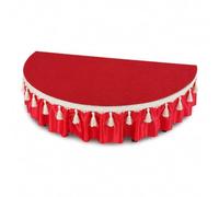 Plateforme de Scène Portable, Scène Semi-Circulaire pour Spectacles | Jupe Rouge pour Chant, Discours, Récitals, Fêtes et Événements(39.4in/100cm)