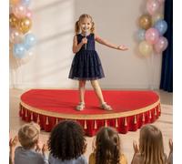 Plateforme De Scène Portable, Semi-circulaire, Banc De Plate-forme Portable | Panneau Composite, Capacité De Poids Élevée, Pour Parler Et Chanter En Public