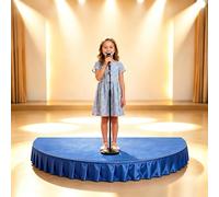 Plateforme de Scène Portable Semi-Circulaire Podium Événement avec Plinthe | Estrade de Scène pour Spectacles D'enfants pour Spectacles, Cabine Photo, Anniversaires et Écoles(Blue,120x60x15cm)