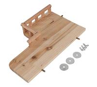 Plateforme de Surveillance en Forme de Hamster en Bois Naturel en Forme de L avec Garde-Corps pour Oiseaux Support de Perche pour Petit Animal Jouets pour cobayes Hamster Chinchilla et Autres Animaux
