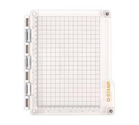 Plateforme de tampon avec tapis de préhension, outil de positionnement de tampon pour loisirs créatifs, scrapbooking, fabrication de cartes, outil d'estampage de précision pour les loisirs créatifs en