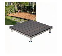 Plateforme de Terrasse Basse, Parquet en Bois Composite pour Jardin | Kit de Carreaux de Terrasse Flottante Robustes Étanches, Réglable en Hauteur pour Camping/Porc(Gray,100cm(39in))