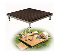 Plateforme de Terrasse en Métal WPC, Modulaire Préfabriquée | Kits de Sol Flottant pour Jardin Terrasse Camping. Pieds de Terrasse Surélevés, Montage Facile(I)