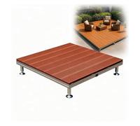 Plateforme de Terrasse Relevée Modulaire, Carreaux de Terrasse Extérieure | Kit de Plancher Élevé Prêt à Poser WPC, Composite Bois, Base Autoportante pour Terrasse Jardin Balcon(A,84cm(33in))