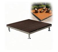 Plateforme de Terrasse Relevée Modulaire, Carreaux de Terrasse Extérieure | Kit de Plancher Élevé Prêt à Poser WPC, Composite Bois, Base Autoportante pour Terrasse Jardin Balcon(B,84cm(33in))