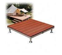 Plateforme de Terrasse Relevée Réglable, WPC Modulaire Toutes Saisons | Plancher Composite avec Structure Métallique et Pieds Réglables pour Jardin, Terrasse, Camping(B,100cm(39in))