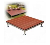 Plateforme de Terrasse Rialzée Réglable, Dalle Composite Modulaire | Revêtement de Sol Extérieur avec Pieds Nivelants pour Terrasse, Porche, Jardin, Camping, Caravane(A,84cm(33in))