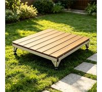 Plateforme De Terrasse Surélevée Modulable Dalles WPC Avec Plots Réglables | Plateforme de Extérieure en Bois Composite kit de Terrasse Flottante Modulaire(Yellow,84cm/33in)