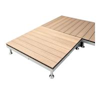 Plateforme de Terrasse Surélevée, Modulaire à Pieds Réglables | WPC Plateforme Extérieure et Sol Mobile pour Jardin Balcon Camping Porche Cour(Natural)