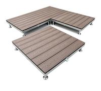 Plateforme de Terrasse Surélevée, Modulaire à Pieds Réglables | WPC Plateforme Extérieure et Sol Mobile pour Jardin Balcon Camping Porche Cour(Purple)