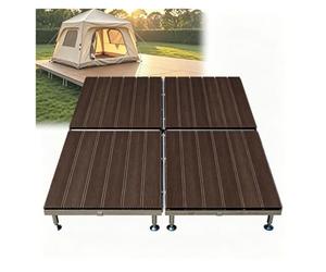 Plateforme de Terrasse, Terrasse de Patio Résistante aux Intempéries DIY | Kit Base en Bois Composite Imperméable, Terrasse Indépendante pour Patio Jardin Balcon Porche(200cm/78.7in)