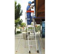 Plateforme de travail 150 kg alu 5 marches avec stabilisateurs - FIMM - 835007672