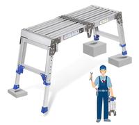 Plateforme de Travail en Aluminium améliorée Pliable jusqu'à 362 kg - Plateforme de Travail réglable en Aluminium - avec serrures de sécurité