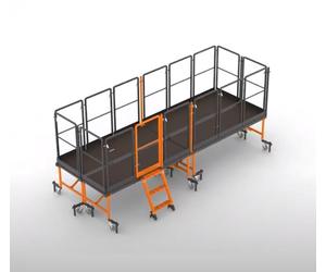 Plateforme de travail modulable hauteur de travail 3m plateau 190 cm x 60 cm MONDELIN 500800