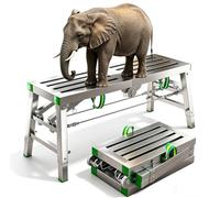 Plateforme de travail pliable avec échafaudage, plateforme escamotable à hauteur réglable, escabeau pliable en aluminium, échelle portable et légère pour la maison, le bureau, l'atelier et l