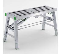 Plateforme de travail pliable et portable réglable - Escabeau en acier robuste, capacité de 400 kg, tapis antidérapant, échafaudage pliable, 30 cm de hauteur pour un usage domestique et professionnel