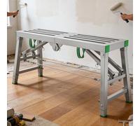 Plateforme de Travail Pliable Portable, Échafaudages Portables, Charge maximale 400kg, Hauteur Ajustable, pour Nettoyage et Peinture,001,140cm