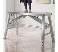 Plateforme de travail pliable portable, échelle réglable en acier, charge maximale de 362,9 kg, échafaudage pliable robuste pour un accès sûr et facile