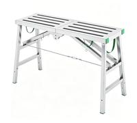 Plateforme de Travail pour Escalier en Aluminium, échafaudage Portable Pliable, Hauteur réglable jusqu'à 400 kg, pour Nettoyage et Peinture,L1800mm