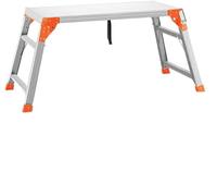 Plateforme de travail réglable avec roues, capacité 330 lb, escabeau 24 à 35 pouces, échelle d'échafaudage pliante en aluminium Échafaudage Pliant Portatif(Color 2)