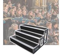Plateforme debout à 3 niveaux avec marches antidérapantes pour chœur d'église et performance