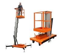 Plateforme d'Échafaudage Électrique, Levage Hydraulique 1000kg en Acier au Manganèse, Garde-corps 1,1m, Plateforme de Travail Aérien 4-14m pour Entrepôt et Maintenance(Single Mast,13ft/4m)