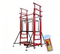 Plateforme d'échafaudage mobile, nacelle élévatrice électrique, couleur personnalisable, avec télécommande, for élagage et travaux de construction.(Red,9m/29.5ft)