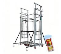 Plateforme d'échafaudage mobile, nacelle élévatrice électrique, couleur personnalisable, avec télécommande, for élagage et travaux de construction.(Silver,10m/33ft)