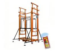 Plateforme d'échafaudage mobile, nacelle élévatrice électrique, couleur personnalisable, avec télécommande, for élagage et travaux de construction.(Orange,8m/26ft)
