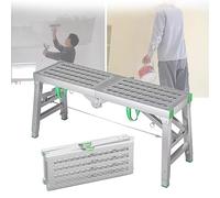 Plateforme d'échafaudage, Plateforme de travail avec capacité charge 880 lb et hauteur réglable 5 réglages vitesse for une utilisation facile(B,180x30cm)