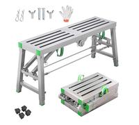 Plateforme d'échafaudage pliable portable, capacité de charge de 200 kg, plate-forme de travail réglable, tour d'échafaudage pliable polyvalente pour un accès facile, pour la maison, le levage(140cm)
