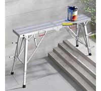 Plateforme d'échafaudage pliable robuste, multi-usages, design réglable avec surface antidérapante pour une utilisation portable dans les environnements commerciaux et résidentiels