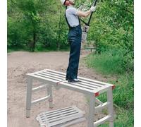 Plateforme d'échafaudage pliable robuste pour couper les branches, marchepied portable en hauteur, établi réglable pour tâches de jardin - 160 cm de long, idéal pour les projets en plein air