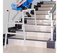 Plateforme d'échafaudage réglable de 1,2 à 1,8 m pour escaliers intérieurs et extérieurs, échelle télescopique avec goupilles, Ensemble Complet d'échafaudage de Construction (160 x 29,8 cm).