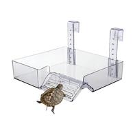 Plateforme d'ensoleillement pour Reptiles - Structure Composite en résine, Quai Flottant pour Aquarium, île d'habitat réglable en élévation avec de montée texturée | Accessoire pour enclos d'e