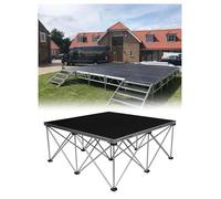 Plateforme d'escalier pour chœur, kit de Plateforme de scène Pliable - Élévateur connectable pour Spectacles, Batterie de Groupe, scène Portable, Hauteur réglable, Installation Facile, idéal