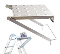 Plateforme D'escalier pour échelle, Plateforme Travail pour échelles Marchepied à Clipser en Acier Inoxydable Travail Robuste pour Escabeaux Et échelles à Coulisse Capacité Charge Maximale 150Kg