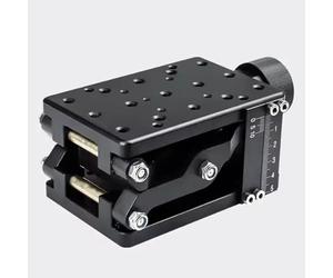 Plateforme élévatrice manuelle à axe Z, élévateur de laboratoire avec règle graduée, plateau de 120 x 80 mm, course de 60 mm, table de travail linéaire à rouleaux croisés, pour microscopes et équipe