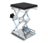 Plateforme Élévatrice Manuelle en Acier Inoxydable pour Laboratoire | Mécanisme à Ciseaux Réglable, Commande par Molette, Adaptée aux Microscopes et Condenseurs, Hauteur Ajustable