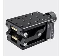 Plateforme élévatrice manuelle Z-Axis, élévateur de laboratoire avec règle d'échelle, étape 120 x 80 mm, course 60 mm, table de travail linéaire à rouleaux croisés, pour équipement de microscopes