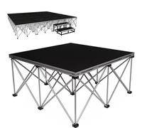 Plateforme événementielle Pliable - capacité de Charge de 272 kg, Facile à Assembler, Format Compact de 1 mètre, Convient aux écoles, Concerts, Restaurants, Bars - Solution de Spectacle Port