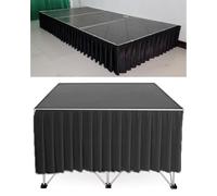 Plateforme événementielle Pliable et Portable, utilisable en intérieur comme en extérieur, pouvant être assemblée pour Former Une scène de Mariage ou de Spectacle. Mesurant 122 cm x 122 cm e