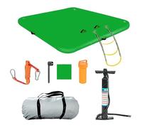 Plateforme flottante gonflable avec échelle en corde pour la natation et la relaxation